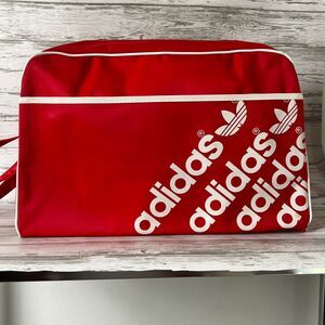 Red  Nylon Vintage Adidas Shoulder Bag